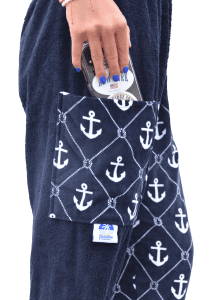 anchor towel pants, girl, side view pocket